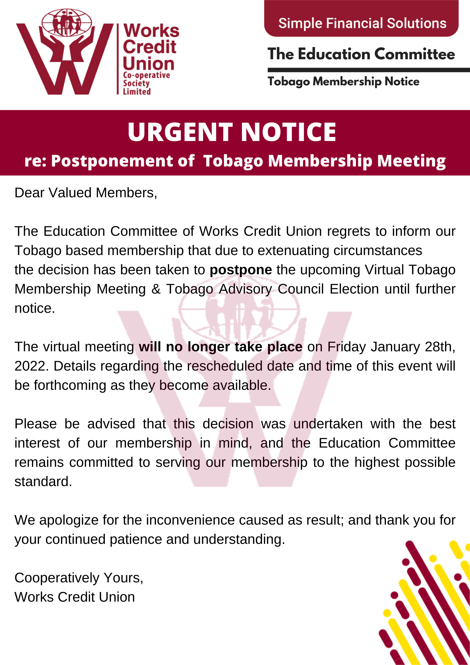 Notice - Postponement of Tobago Membership Meeting.png
