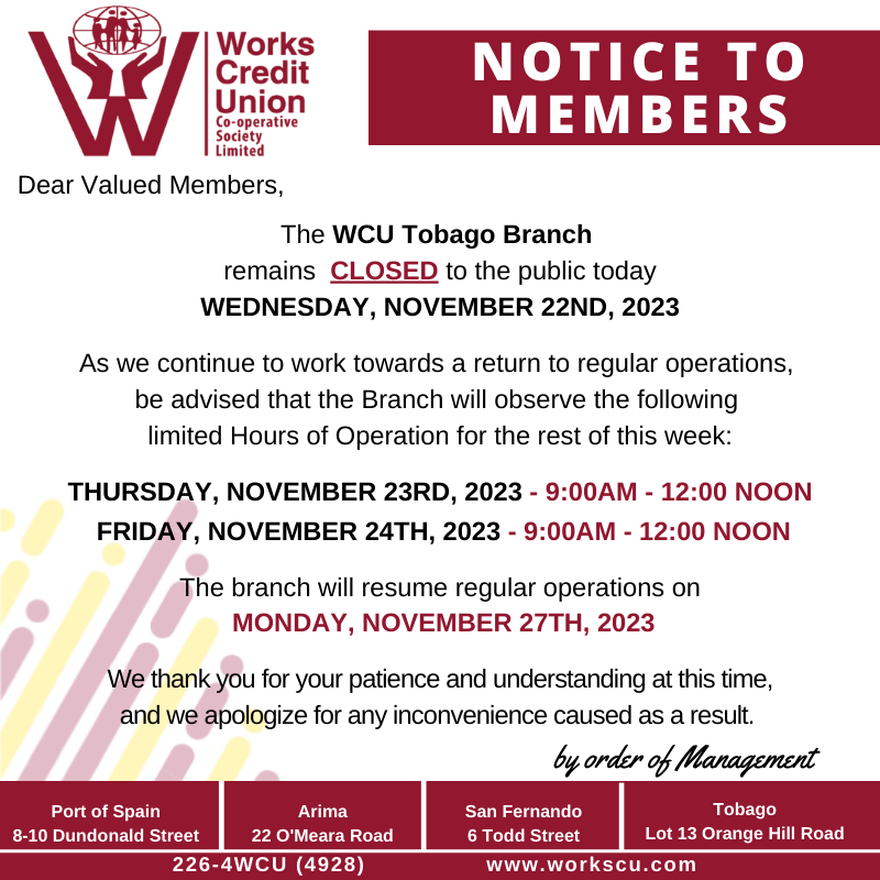 Notice of Limited Hours at Tobago Branch - November 23-24 2023 amended.png
