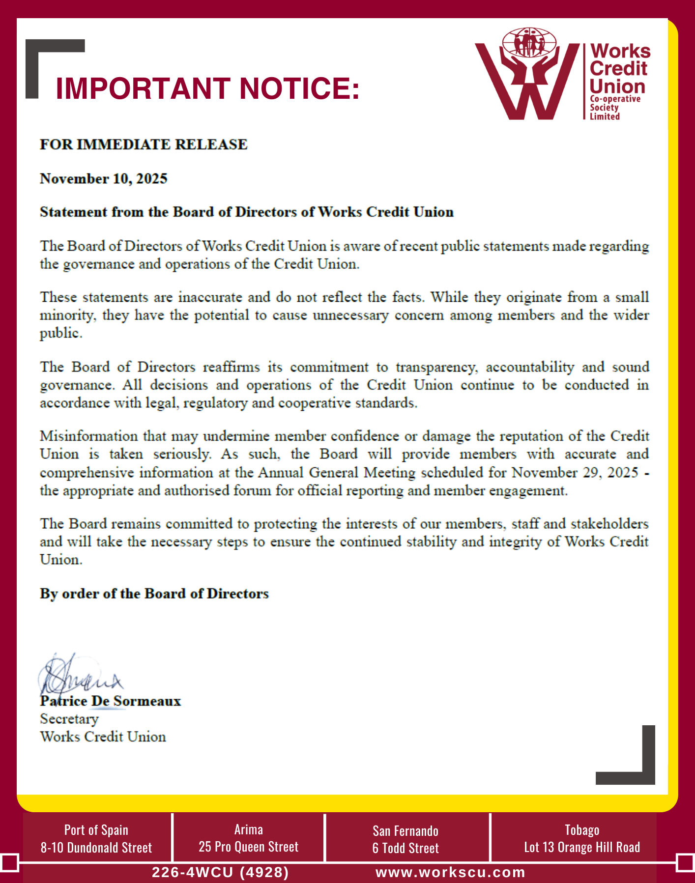 Press release - Statement from BOD.png