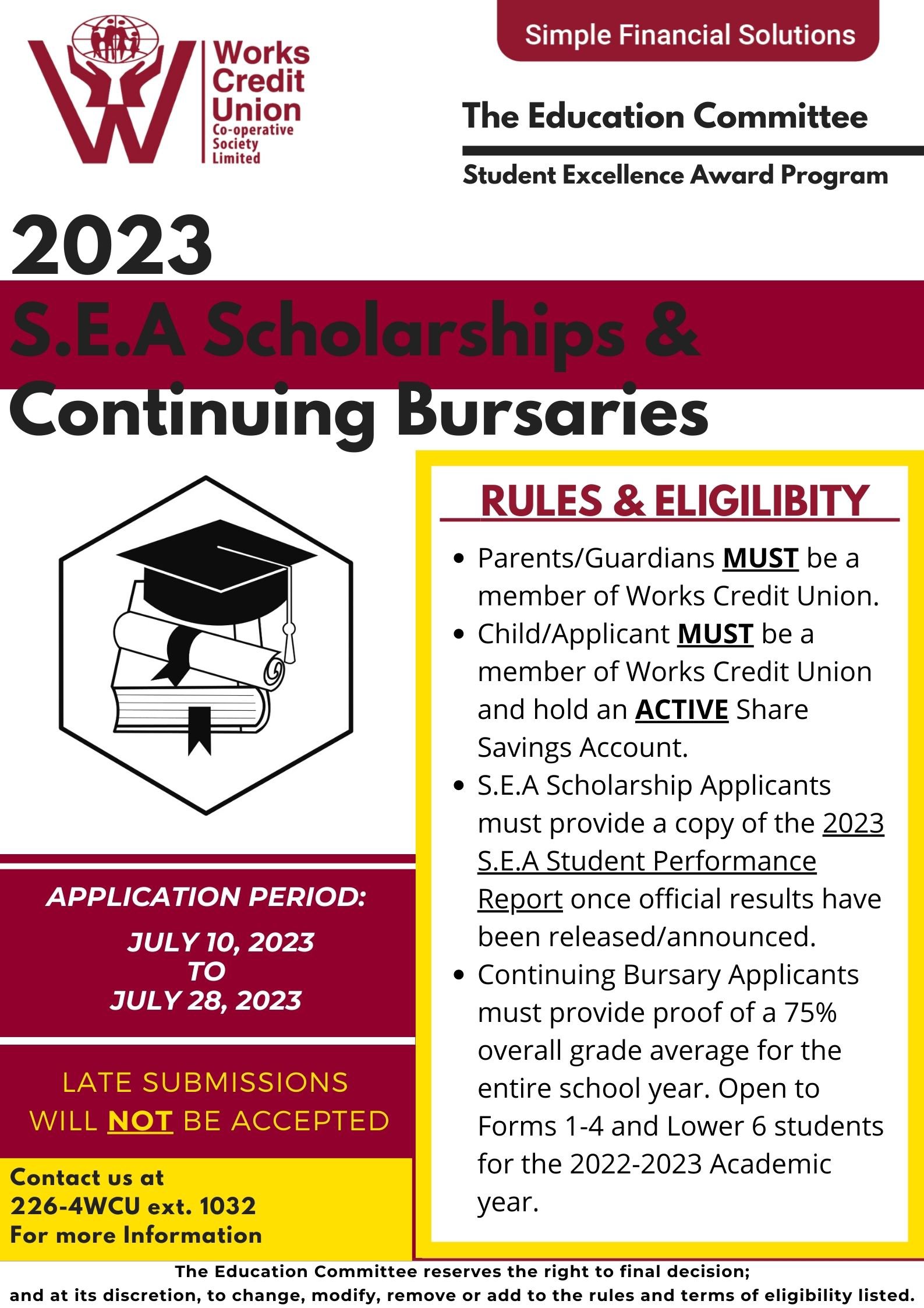 Student Excellence Award Program Notice - 2023