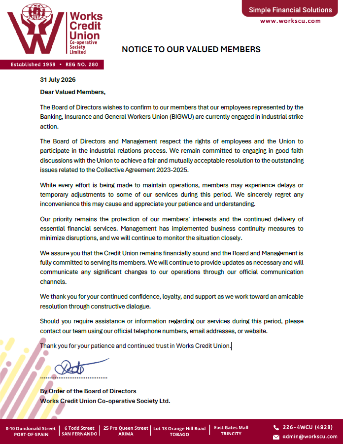 Notice to Members